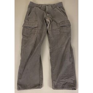 Wrangler Relaxed‎ Fit Cargo Pants Men's Size 32x30 Gray Cotton Utility Workwear